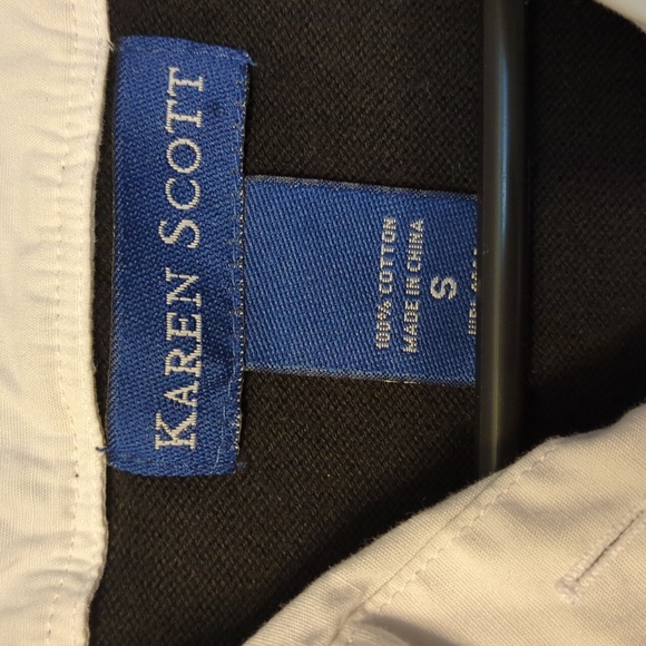 Karen Scott Black Argyle Sweater - Picture 2 of 3